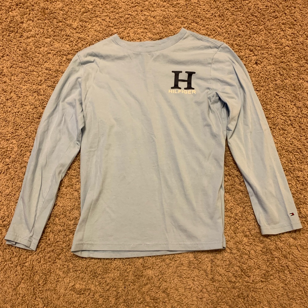 Tommy Hilfiger Boys Light Blue Longsleeve Shirt Size M(12-14)